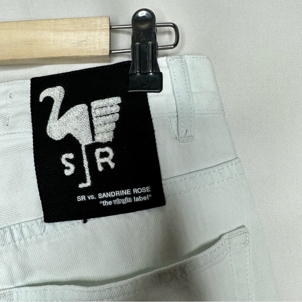 SANDRINE ROSE White Raw Hem Short Shorts NWT in Size 24 - Picture 7 of 8